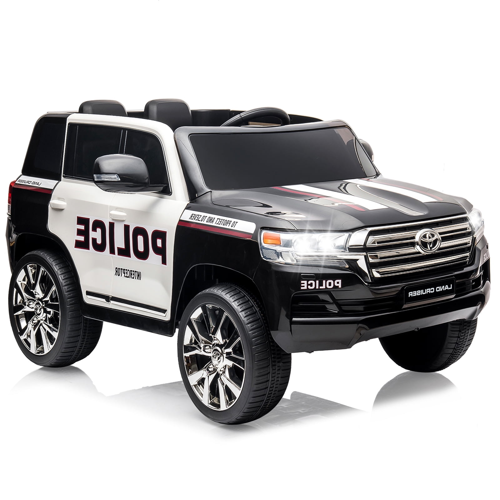 Licensed Toyota Land Cruiser 12V Kids Ride On Car, 2-Seater Battery Powered Vehicle with Parent Remote Control, Spring Suspension and LED Lights for Ages 3-8