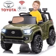 thumbnail image 1 of Licensed Toyota Tacoma 12V Battery Powered Ride on Cars with Remote Control, Kids Electric Ride on Vehicles for Boys Girls, Ride on Truck Toys with USB, AUX, MP3, FM Function, LED Headlight, Green, 1 of 13