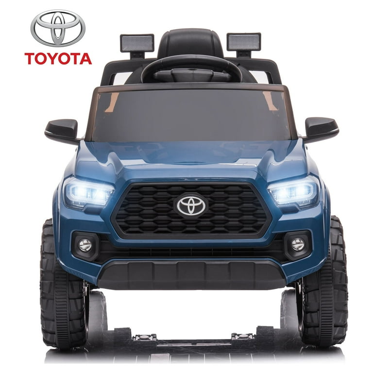 Licensed Toyota Tacoma Kids Ride On Toys 12v Battery Powered Electric Car For Boys Girls W Remote Control Led Lights Player Blue
