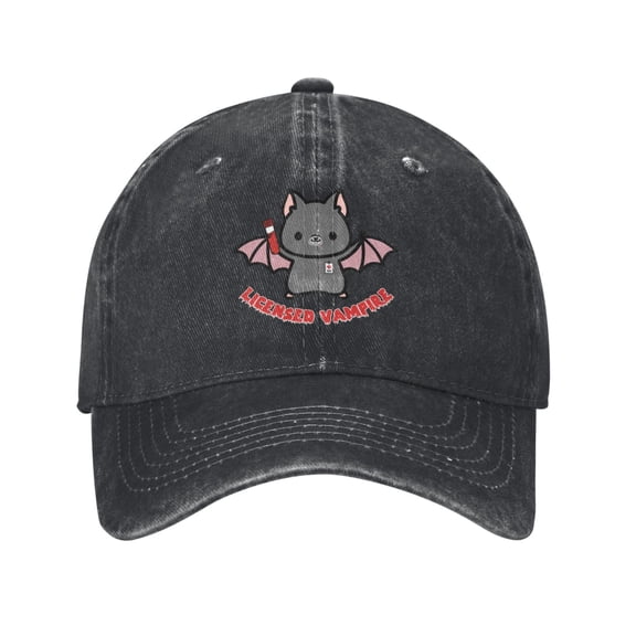 Licensed Vampire Cute Bat Baseball Cap Men'S Women'S Fashion Hat Vintage Adjustable Unisex Casquette