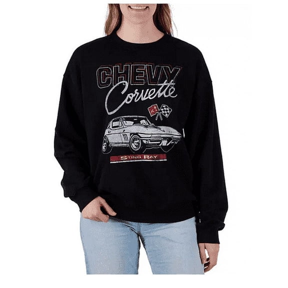 Licensed Women's X-Small Corvette Graphic Sweatshirt