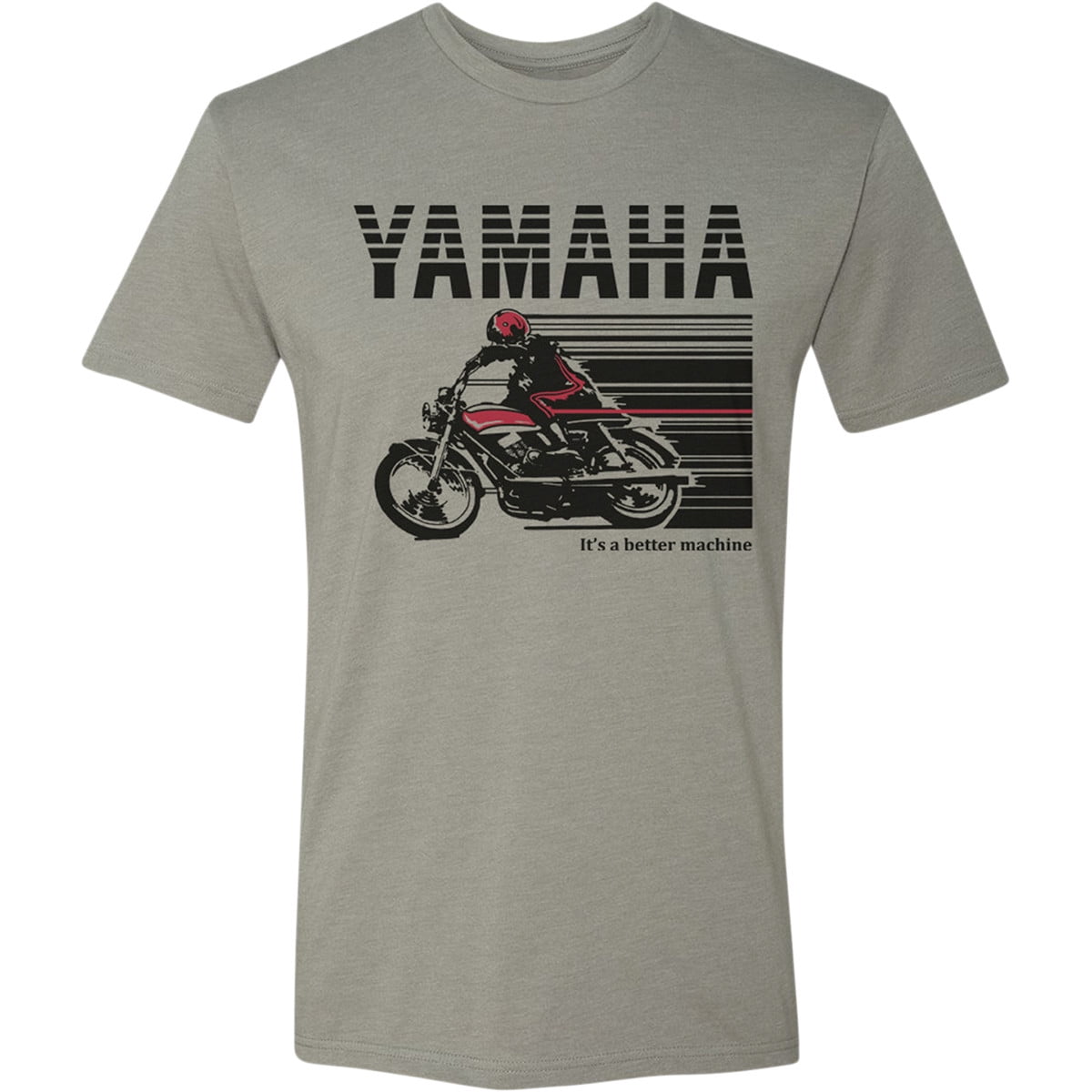 Licensed Cycle Mens Short Sleeve T-Shirt Stone Gray/Red MD