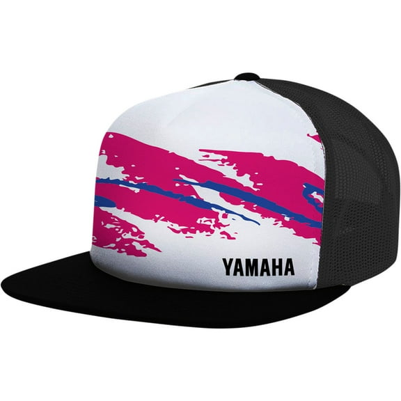 Licensed Yamaha Graffiti Mens Snapback Hat White
