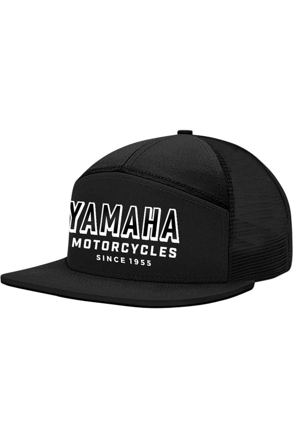 Licensed Moto Camper Flat Bill Snapback Hat Black