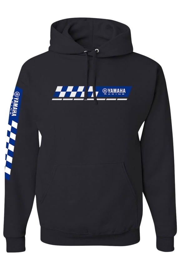 Licensed Racing Check Mens Pullover Hoody Black SM