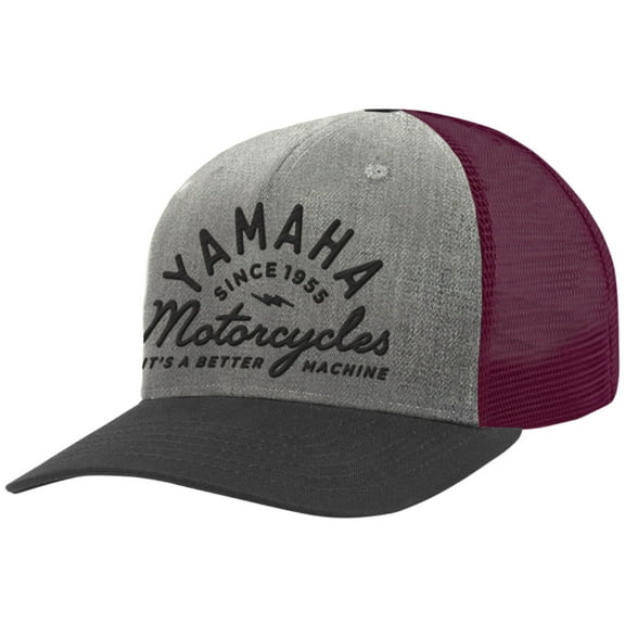 Licensed Yamaha Wool Snapback Hat Gray/Maroon