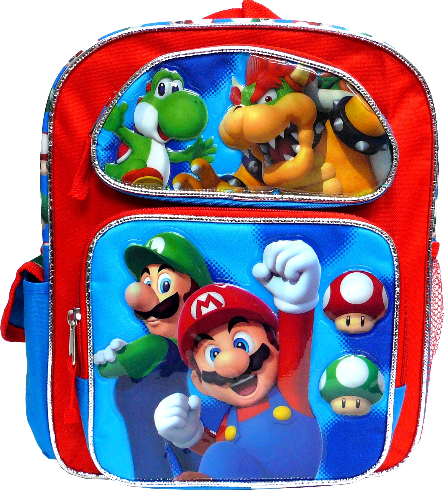 Licensed by Super Mario 3D Boys' Adjustable Backpack, Multicolor