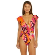 Trina Turk Womens Standard Fan Faire 1PC Ruffle, Multi