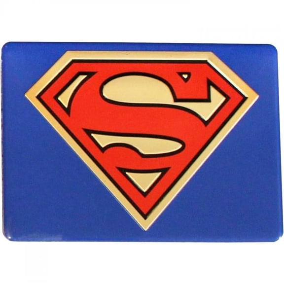 Licenses Products DC Comics Superman Metal Magnet Logo, 2.5 x 3.5", Blue
