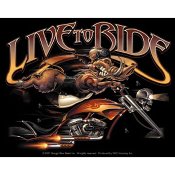 Licenses Products Live To Ride Bad Boar Sticker