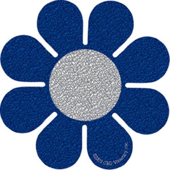 Licenses Products S-2453-G Blue Daisy Glitter Sticker