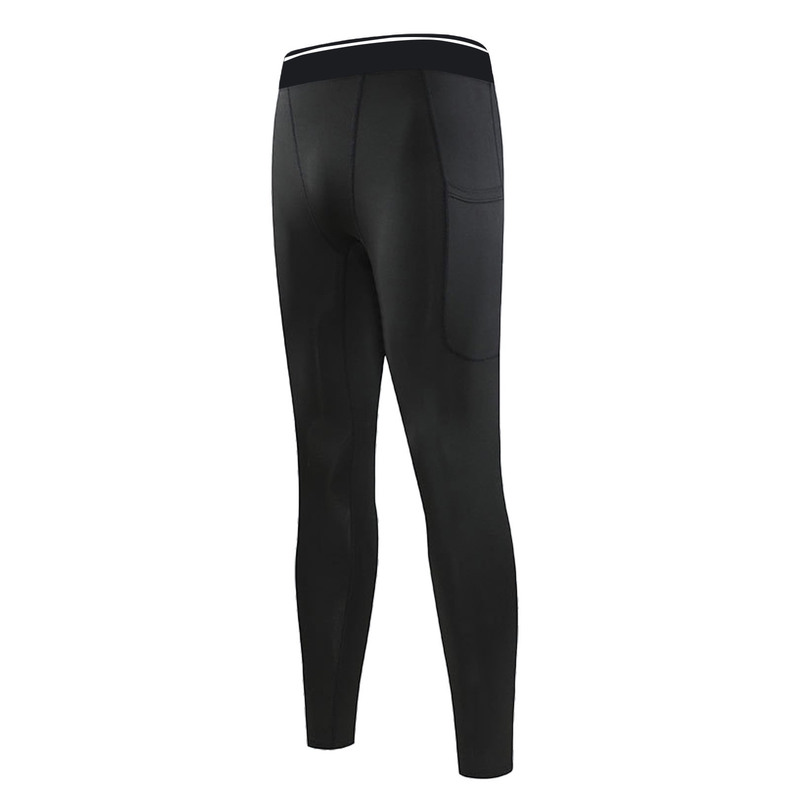 Lichda Men s Black Compression Pants Long Johns for Men Thermal Tight and fast running training with basketball as the foundation Black 3XL Walmart