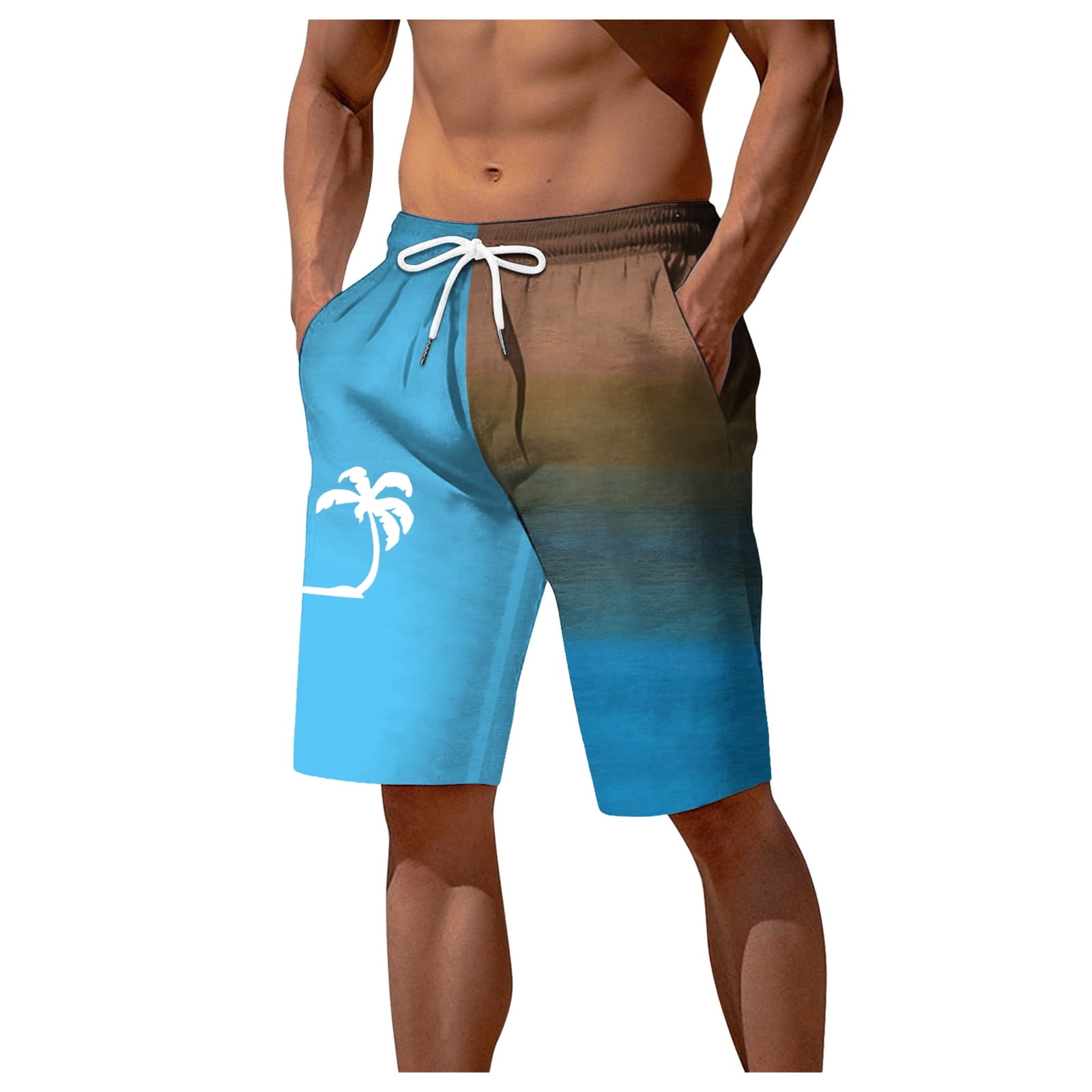 Lichda Mens Bathing Suit with Compression Liner Men's Bathing Suit