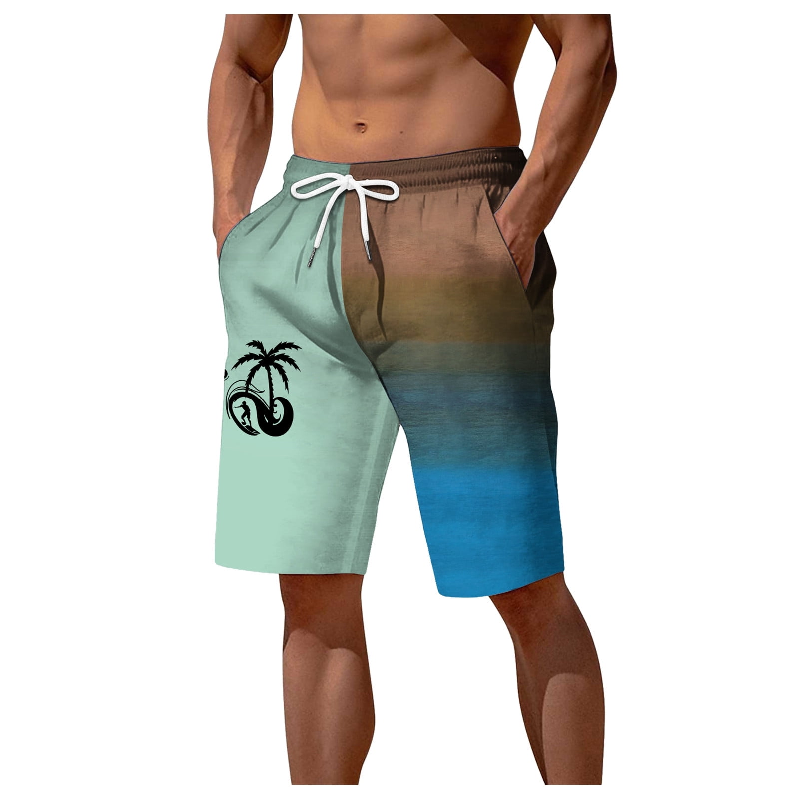 Lichda Trunk Men's Swimsuit Funny Men Bathing Suit with Compression Liner Bathing Suits for Men