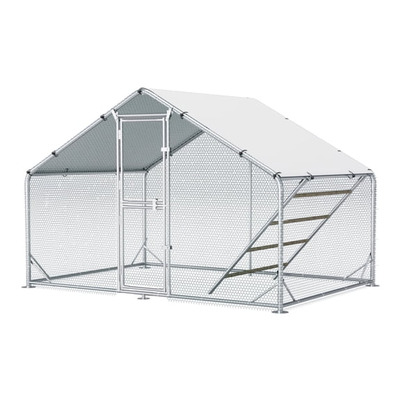 Licheers 10x6.5 Ft Full-Protection Walk-In Chicken Coop & Small Animal Enclosure — Includes Free Chicken Climbing Frame
