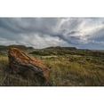 thumbnail image 1 of Lichen covered rock in Grasslands National Park with 70 Mile Butte in the distance; Val Marie, Saskatchewan, Canada by Robert Postma / Design Pics (36 x 24), 1 of 3