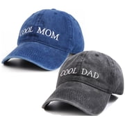 Lichfamy Cool Mom and Dad Hat, Embroidery Couple 2 Pc Cap Set