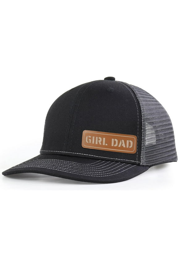 Girl Dad Hat Cap for Daddy Fathers Day Birthday from Daughter 112 Trucker Patch Hat for Men New Dad Caps