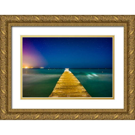 Lichtenwalter, Tom 18x13 Gold Ornate Wood Framed with Double Matting Museum Art Print Titled - Oceanfront