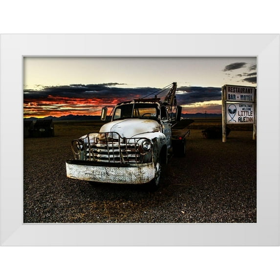 Lichtenwalter, Tom 24x18 White Modern Wood Framed Museum Art Print Titled - UFO Car