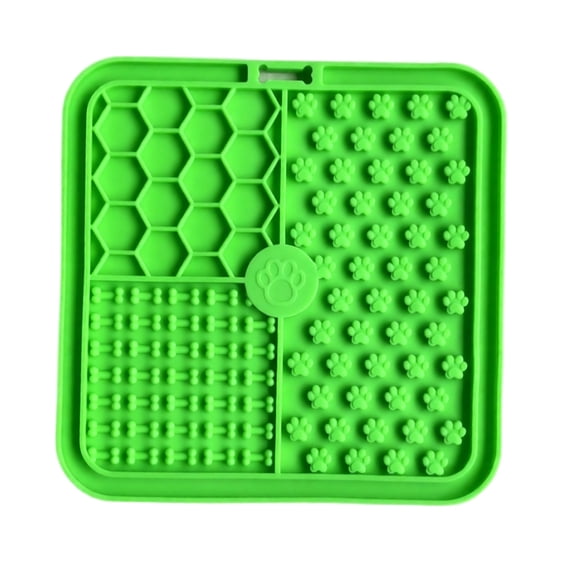 Lick Mat for Dogs & Cats with Suction Cups, Dog Lick Mat for Anxiety Relief, Peanut Butter Licking Pad for Boredom Reducer, Perfect for Bathing Grooming, Green, 5.91"
