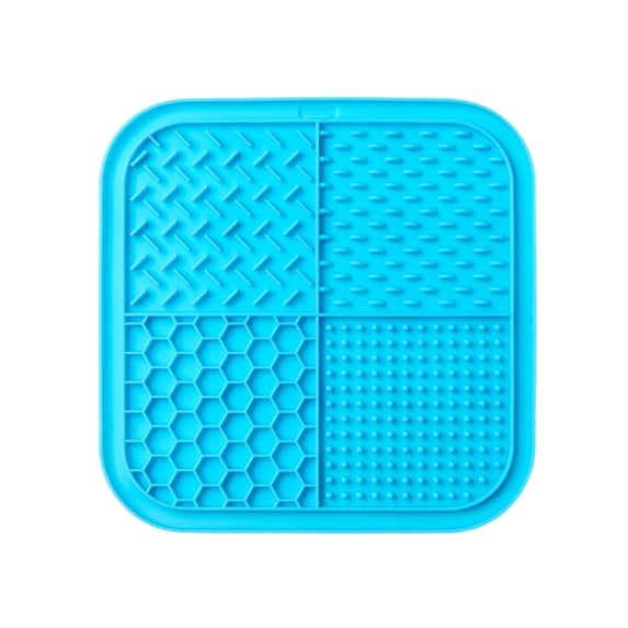 Lick Mat for Dogs, Dog Lick Mat with Suction Cups for Anxiety, Peanut Butter Dog Licking Mat Slow Feeder Dispensing Treater Lick Pad for Dogs Cats Grooming Bathing and Training(7.9Inch,Blue)