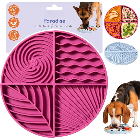 Lick Mat and Slow Feeder with Suction Cups - Non-Slip, Dishwasher Safe ... - Use Slow Feeder For Voracious Eaters