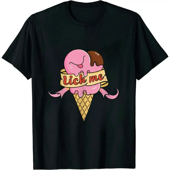 Lick Me Till Ice Cream Funny Pun Ice Cream T-Shirt