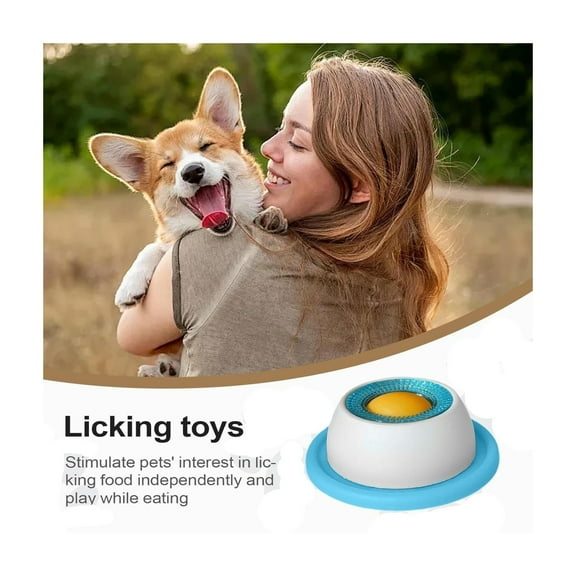 Lick Toys, Licking Cat and Dog Bowl, Interactive Dog, Slow Feeder,&nbsp;Non-Slip Food Dispenser Slow Feeder Interactive Dog Toy, Food Dispenser for Puppy Training & Enrichment, Cat Feeding