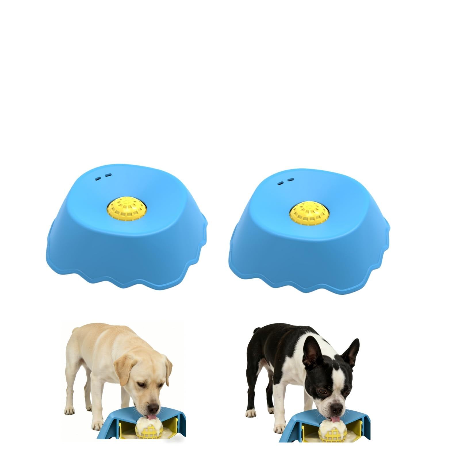 Lick and Roll Bowl, Slow Feeder Dog Bowls – Interactive Dog Licking Toy with Rolling Ball, Large Capacity Non-Slip Lick Bowl for All Dogs