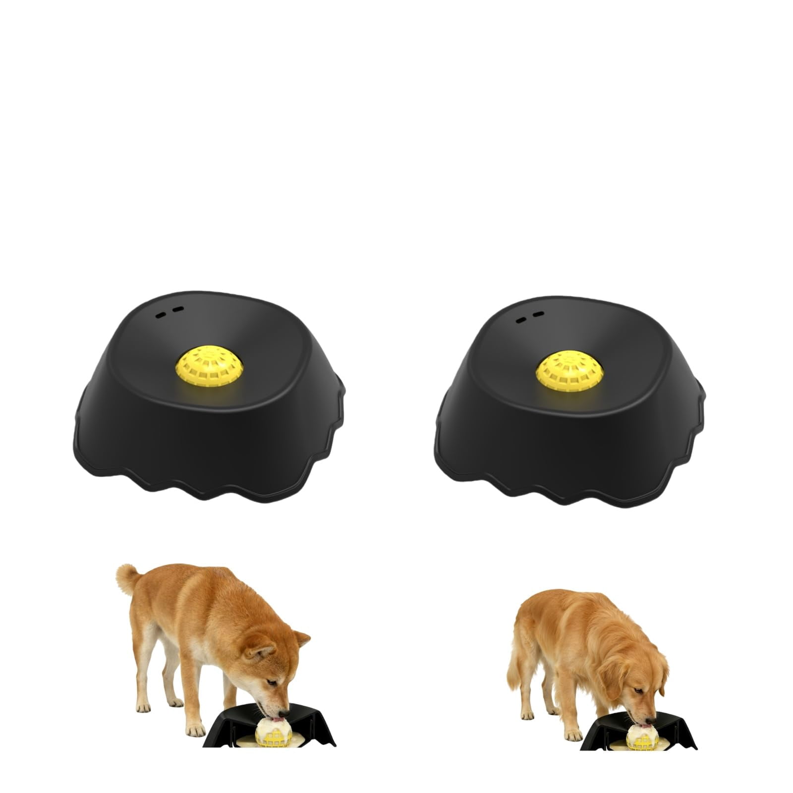 Lick and Roll Bowl, Slow Feeder Dog Bowls – Interactive Dog Licking Toy with Rolling Ball, Large Capacity Non-Slip Lick Bowl for All Dogs