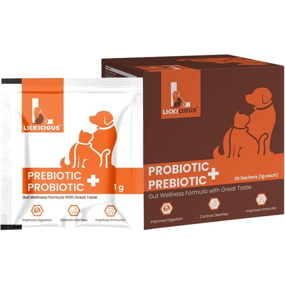 Lickicious Pre & Probiotics for Dogs & Cats, 20 Sachets