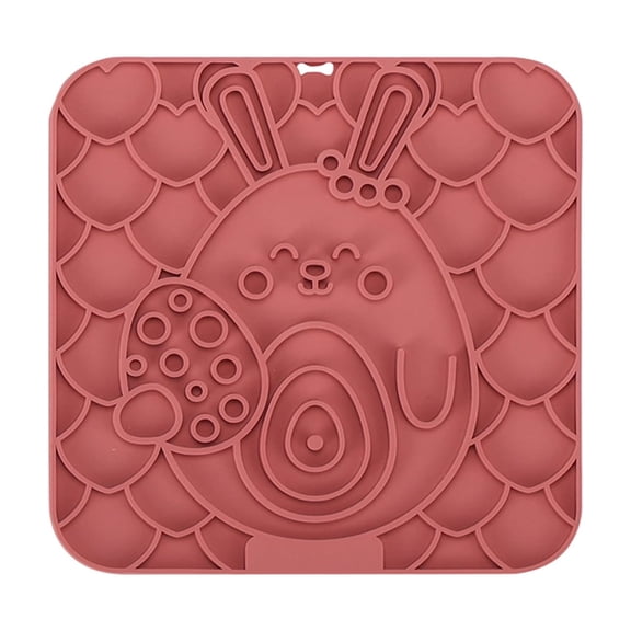 Licking Mat for Dogs with Suction Cups,Premium Lick Pad for Anxiety Relief,Slow Feeder Dog Bowls,Perfect for Bathing,Grooming and Training(6.3Inch,Pink#1)