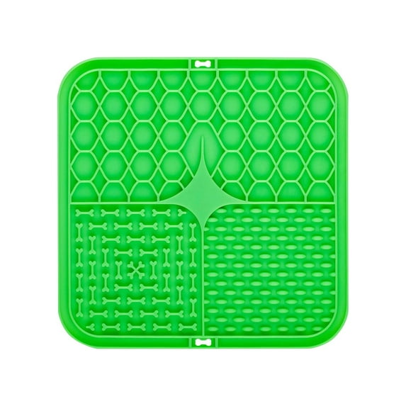 Licking Mat for Dogs with Suction Cups,Premium Lick Pad for Anxiety Relief,Slow Feeder Dog Bowls,Perfect for Bathing,Grooming and Training(7.8Inch,Green)