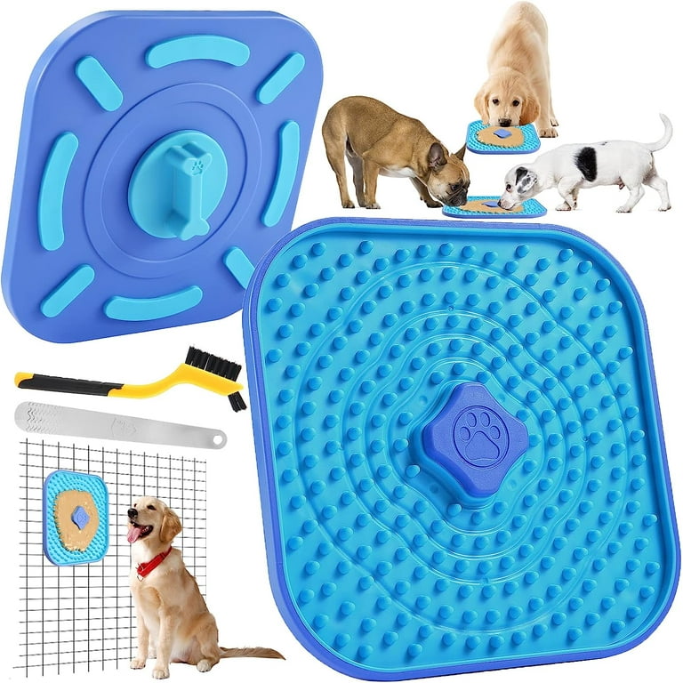 Petbank Lick Mat for Dogs and Cats - 3 Pcs Valued-Pack Dog Licking Mat with  Suction Cups, Dog Peanut Butter Lick Pad for Anxiety Relief and Slow Feed