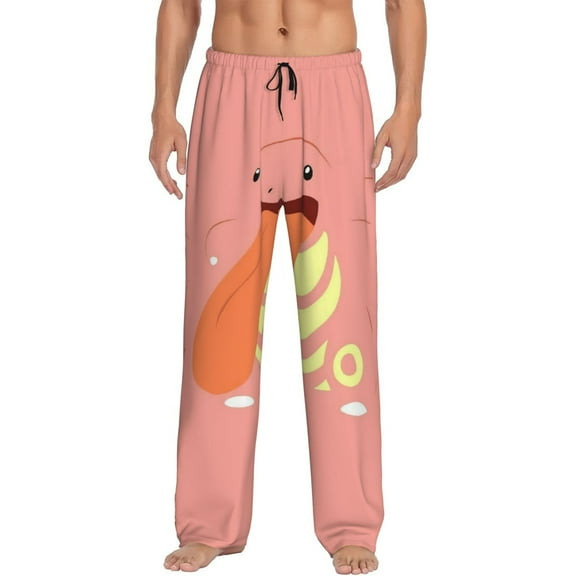 Lickitung Men's Pajama Pants, Ultra-soft Comfy Casual Lounge Pants, Graphic Printed Sleep Pjs Bottoms With Drawstring Pockets