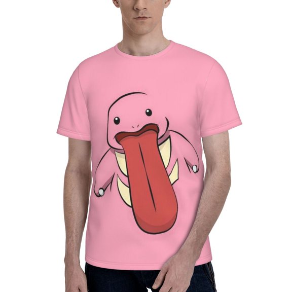 Lickitung Men's T-Shirt Printed Graphic Crewneck Breathable Tees Shirt Streetwear Fashion Casual Unisex Short Sleeve Tops