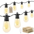thumbnail image 1 of Licoopr 25FT Outdoor String Lights shatterproof Patio Lights,8+1 Edison LED Bulbs for Backyard,Garden,Porch, 1 of 10