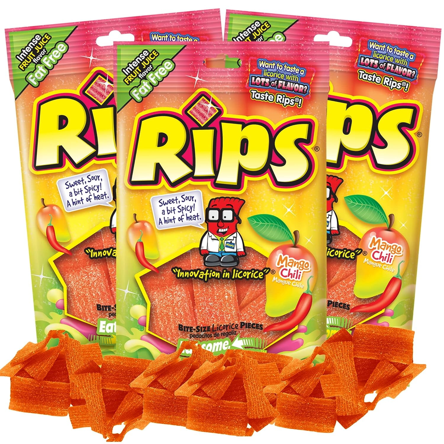 Licorice Bite Size Candy, Fruit Juice Flavored Free Candies, Edible