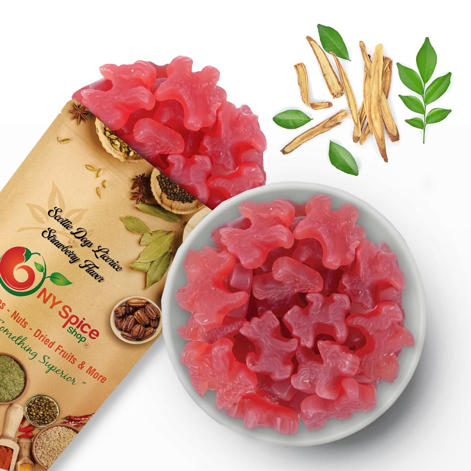 Licorice Candy 3 Pound Red Licorice Scottie Dogs Strawberry Red