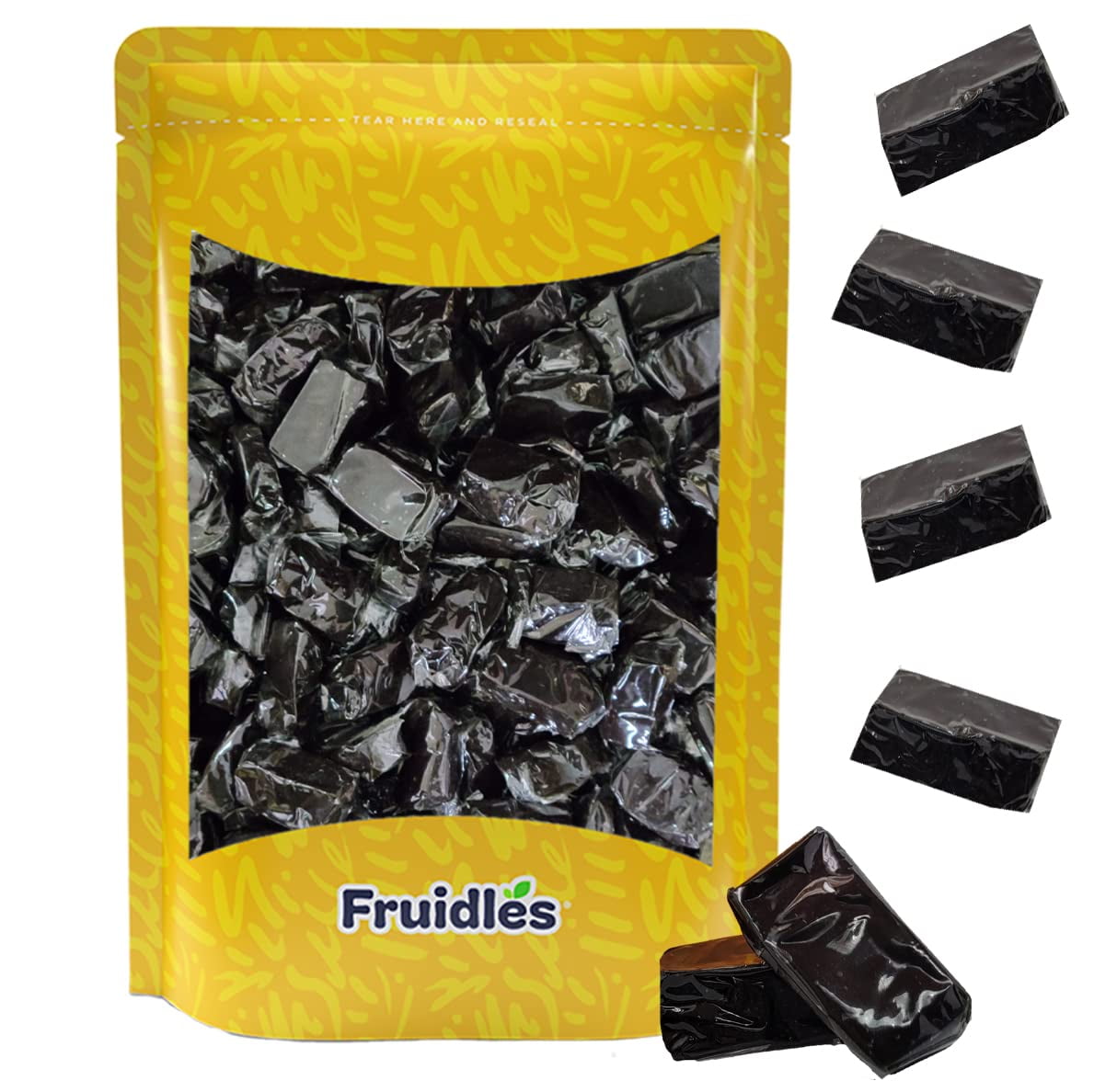 Licorice Caramel Gummies, Chewy Dutch Candy From The Netherlands, NonGmo (HalfPound)