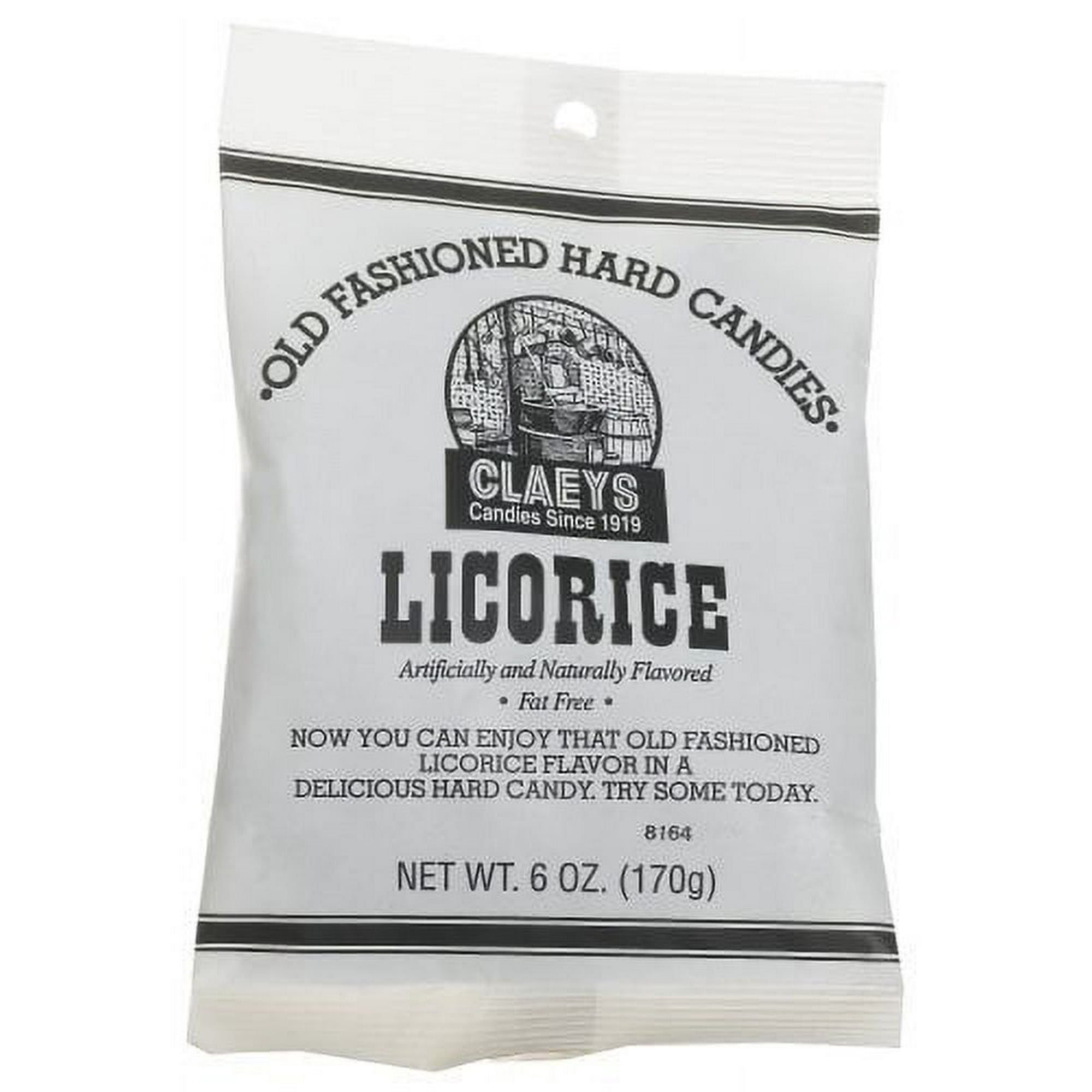 Licorice - Old Fashioned Hard Candy - Artificially And Naturally Flavored - Fat-Free - 6 Ounce - 6-Pack
