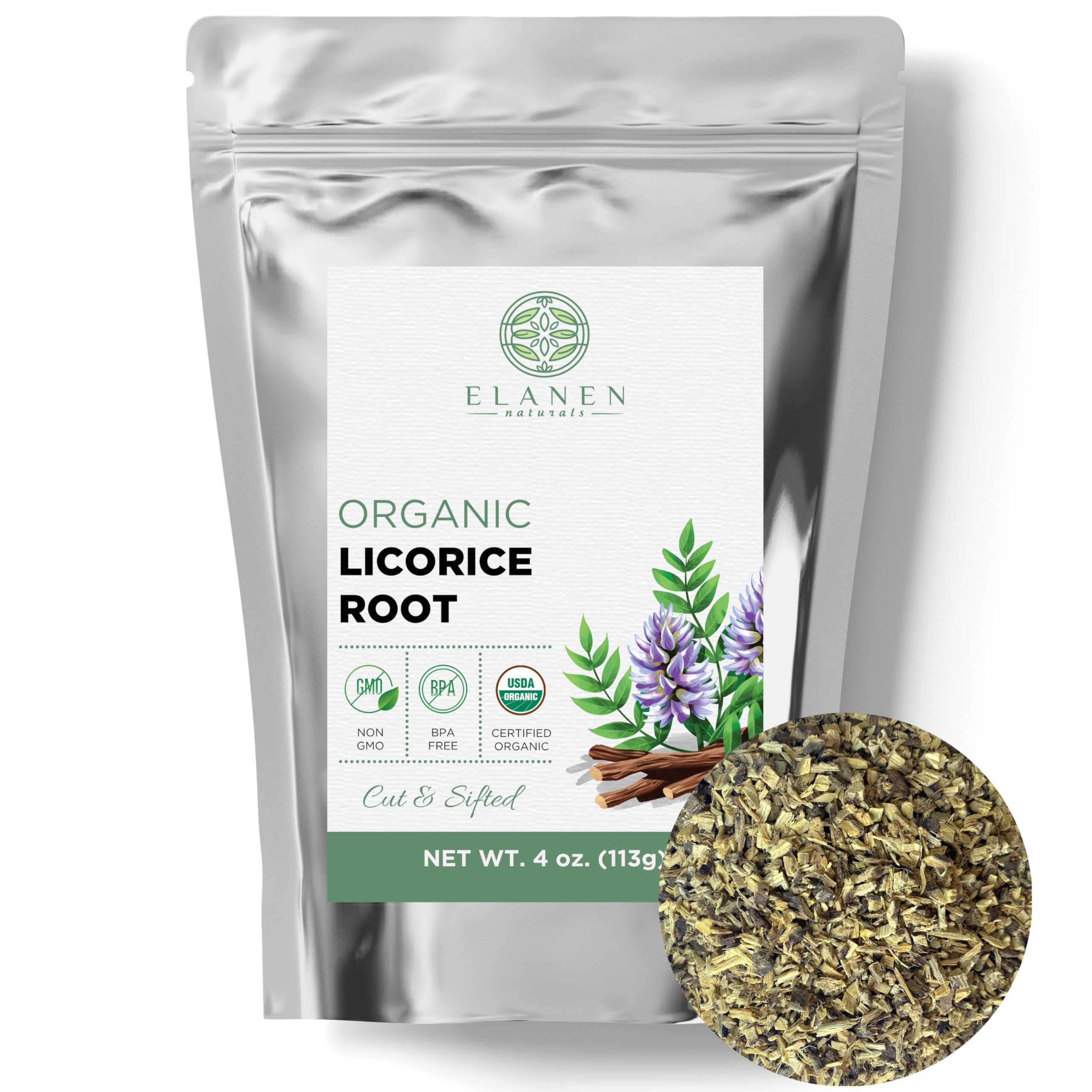 Licorice Root 4 oz. (113g), USDA Certified Licorice Root Tea, Licourice
