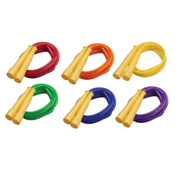 Champion Sports Licorice Speed Jump Rope, 8' with Yellow Handles, Pack of 6