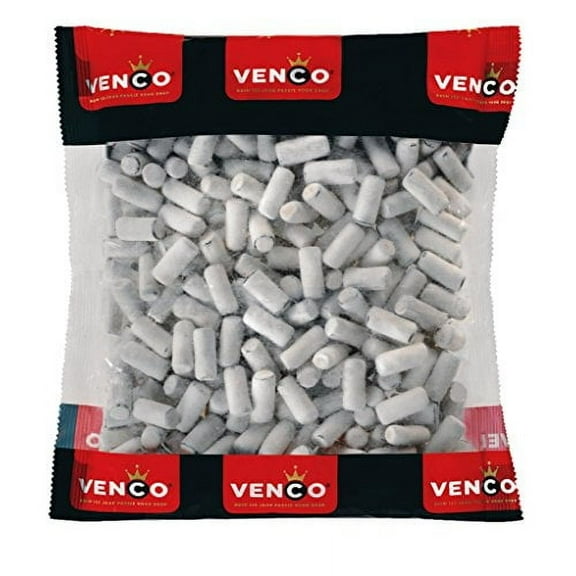 Venco - Schoolkrijt Liquorice - Mint Coated with Sweet, Crunchy Mint exterior and a Soft Aniseed Filling - Liquorice Candy - Original Dutch Recipe - 1Kg/2.2Ibs