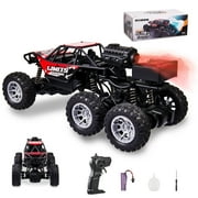 Lictin RC Cars with 6 Wheels for Kids, 4WD Large Remote Control Car with Light & Smoke, 2.4 GHz Alloy RC Truck Gift for Boys Aged 6 + Years Old