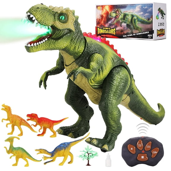 Lictin Remote Control Dinosaur Toy for Kids, Big T-Rex Dinosaur Robot Toy with Light & Spray, Roar Walking Dinosaur Toy Gift for Age 3+ Boys Girls