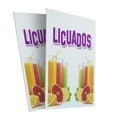 thumbnail image 1 of Licuados (2-PACK) 24" x 36" Plastic Signs | Sign Insert 4mm Corrugated Plastic Signs Storefront Window Poster, 1 of 2