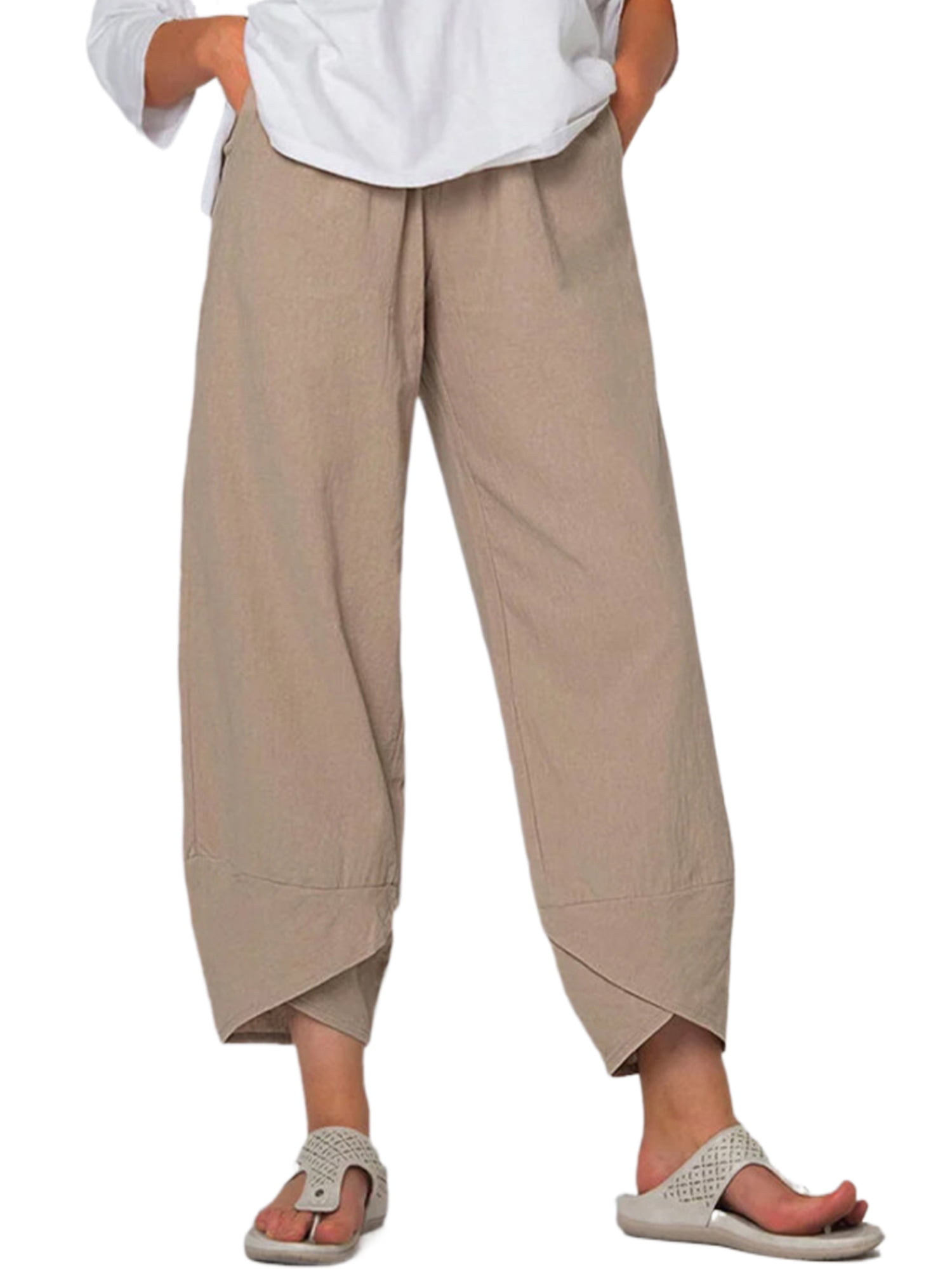 Hifzaa womens cotton capri 3/4 pajama pants for women with pockets Sizes M  to 4XL
