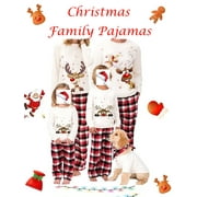 HNYENMCKO Licupiee Family Christmas Pajamas Matching Sets Pullover Tops Plaid Pants for Adults Kids Dogs Xmas Holiday Sleepwear